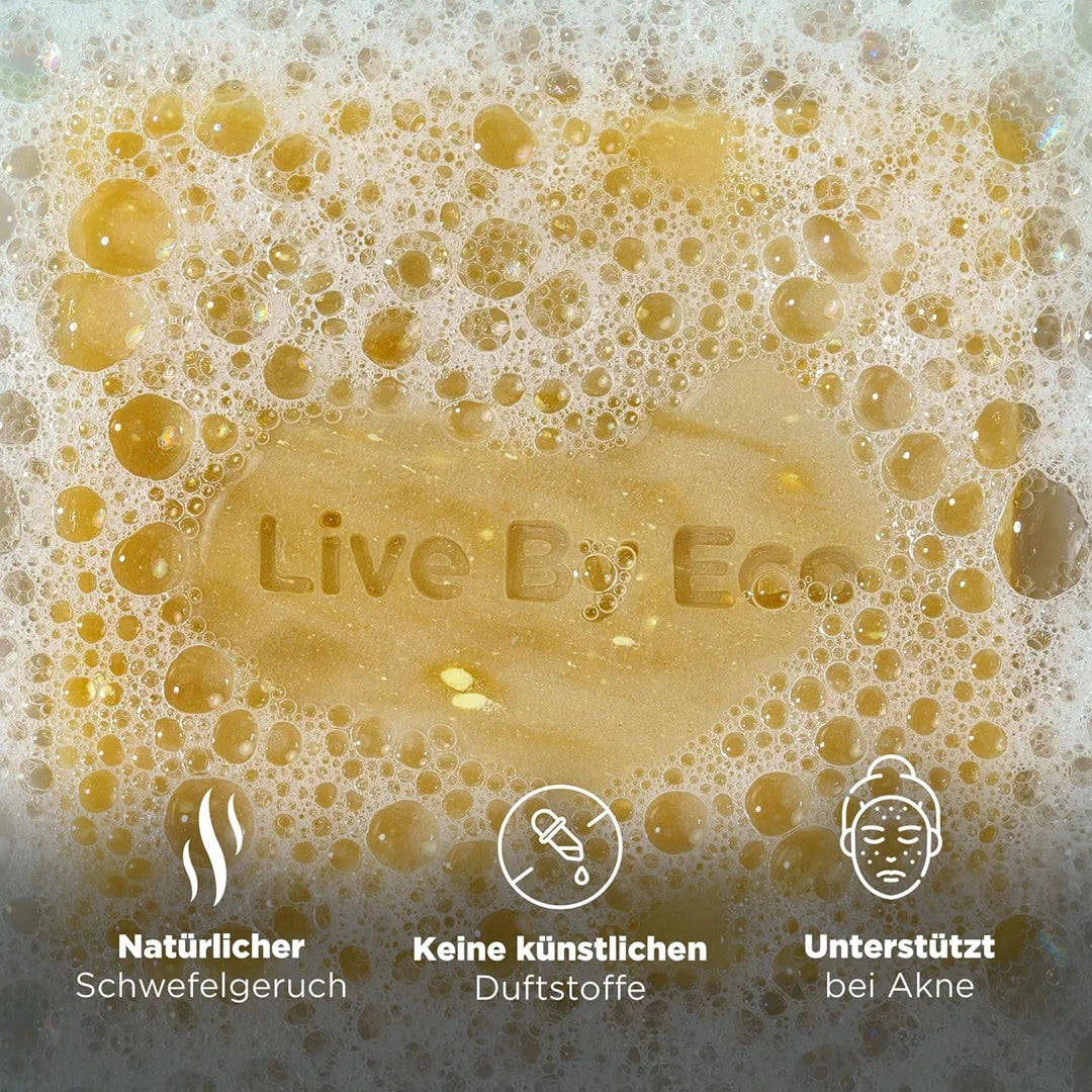 Live By Eco Schwefelseife schäumend – natürliche Reinigung für unreine Haut